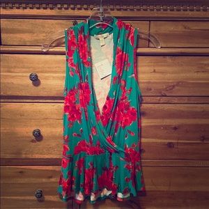 Anthropologie Weston Wear floral peplum top